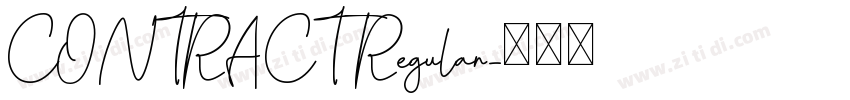 CONTRACT Regular字体转换